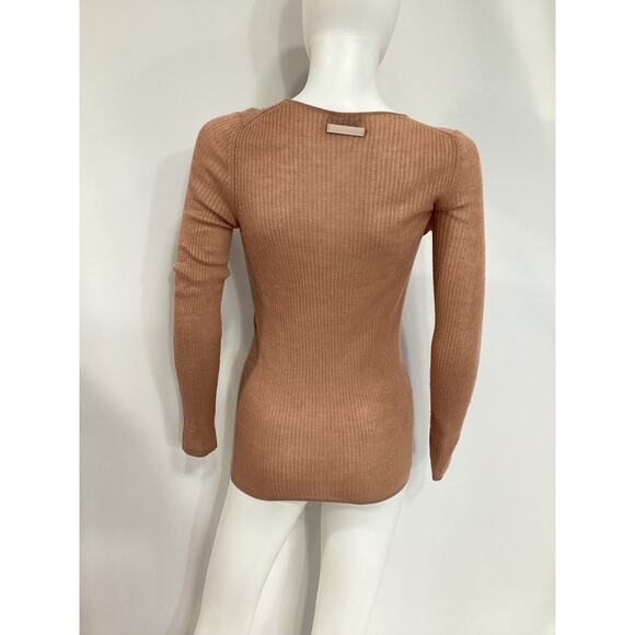 Tom Ford Pink Cashmere / Silk Rib Crewneck Sweater Size S - Picture 3 of 4